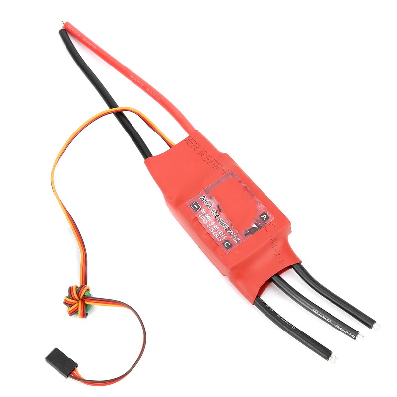 Dilwe Red Brick 200A ESC, Brushless ESC 5V/5A BEC Electronic