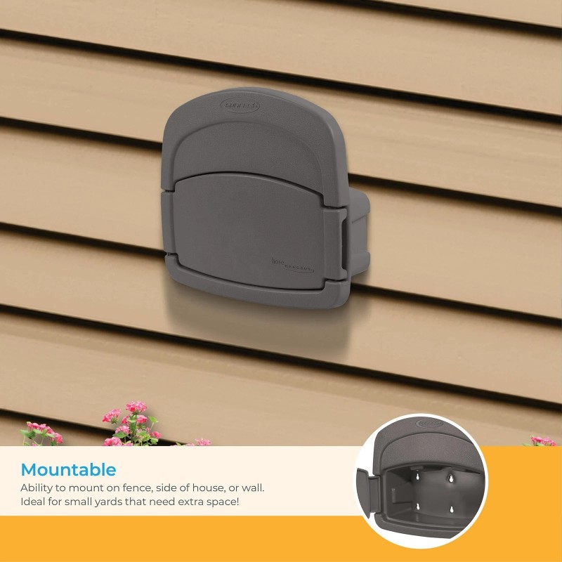 Suncast DHH150ST Deluxe Hangout Hose Hanger,Stoney Gray ,1 Count (Pack
