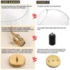 Shenmoyl Pendant Light with Clear Striped Glass Lmapshade, Brass Vintage