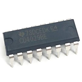 Juried Engineering CD4029BE CD4029 CMOS Presettable Up/Down Counter IC Breadboard-Friendly DIP-16 (Pack of 5)