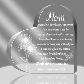 Gift  to Mom from Son and Daughter, Puzzle Acrylic Plaque Birthday Gift, Mom Acrylic Plaque Gift, Desktop Decoration, Mom's Christmas Gift
