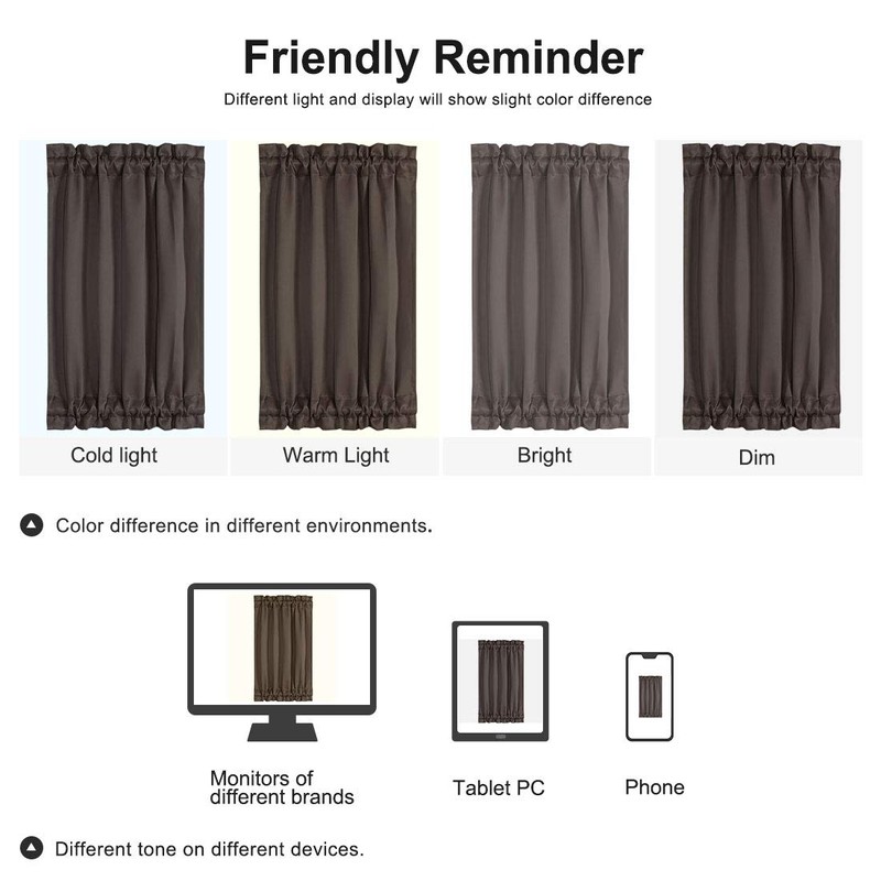 PiccoCasa Blackout French Door Curtain Panel - Blackout Door Curtain