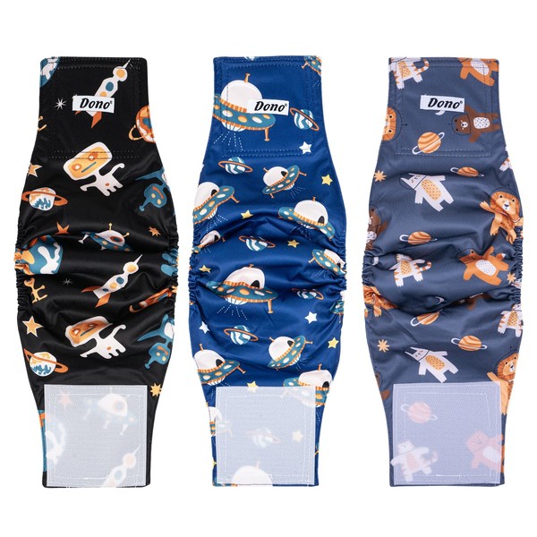 Dono Reusable Belly Bands for Male Dogs, 3 Pack Washable