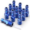 GASHER 10PCS 1/4-Inch NPT Male Blue Aluminum Industrial Air Plug,