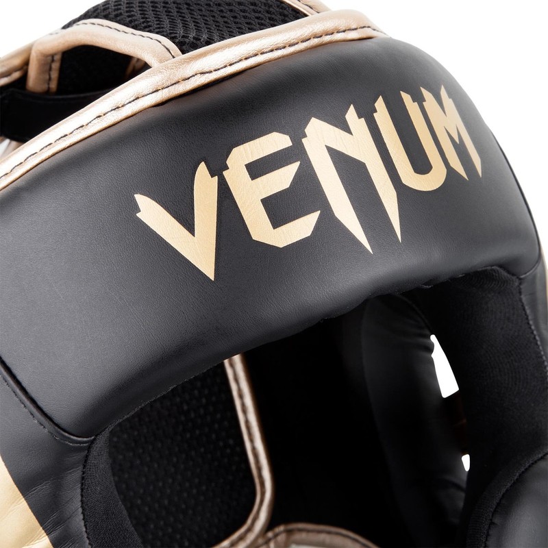 Venum Elite ヘッドギア - ブラック/ゴールド
