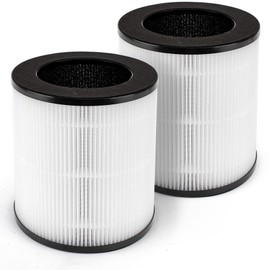 Ecofort KJ120 Replacement Filters Compatible with Hisense KJ120 & Enther AP1C Air Purifiers, 2-Pack Premium Filters with Activated Carbon 3-Stage Filtration Air Clean Dust VOCs