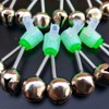 10 Pcs Green Silver Fishing Rod Extra Loud Alarm Dual