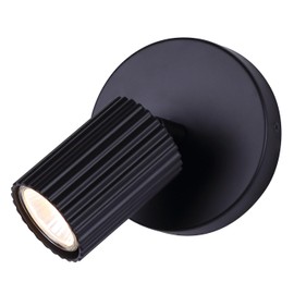 Canarm REXTON 1-Light Ceiling/Wall Track Light – Matte Black, Adjustable Modern Fixture for Kitchen, Hallway, or Living Room, Easy Connect Installation