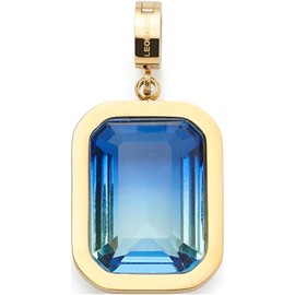 Jewels by Leonardo Pendant Clip & Mix Priska • Chain Pendant Made of Gold-Coloured Stainless Steel • Faceted Baguette Stone • Jewellery Gift for Women • 024967, Stainless Steel, No Gemstone