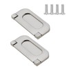 2 Pack Flush Pull Handle, Hidden Recessed Door Handle for