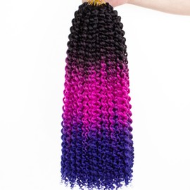 Samtress Passion Twist Hair 18 Inch Passion Twists Braiding Hair 7 Packs 3 Tones Bohemian Synthetic Hair Passion Twist Crochet Braids Spring Twist Hair Extensions for Women (#49)