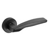Decoranddecor Solitude Matt Black Door Lever Handles On 54mm Rose