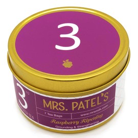 Mrs. Patel's Pregnancy Tea, 3rd Trimester, Red Raspberry and Dandelion Leaf, Energize and Prep for Labor, For Pregnant Moms to Be, Pyramid Tea Bags, Caffeine Free, GF, Dairy Free, Soy Free (7 Sachets)