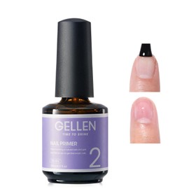 Gellen Nail Primer No Lift 15ml Acid-free Gel Primer Fast Air Dry Superior Protein Nail Prep Bond Foundation for UV Gel Nail Polish, Press-on Nails and Acrylic Powder Nail Supplies Salon DIY at Home