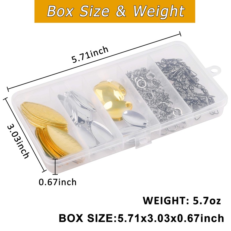 Colorado Blades Fishing Spinner Making Kit Willow Blades for DIY