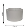 MiniSun | Medium Modern Grey Fabric Drum Light Shade |