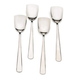 RSVP International Ice Cream Tool Collection Dishwasher Safe, Large Handle, Spoons, 4 Piece, Stainless Steel