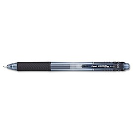 Pentel BLN105A EnerGel-X Retractable Roller Gel Pen, .5mm, Black Barrel/Ink, Dozen