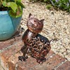 Metal Scroll Cat Solar Light