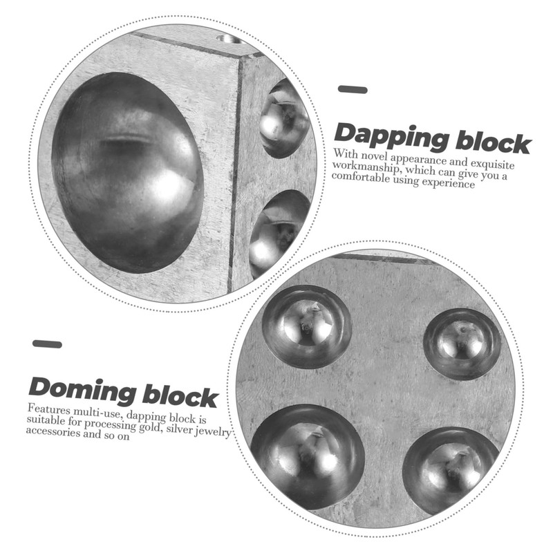 LALAFINA 18holes Doming Block Jewelry Processing Tool for DIY Metal