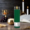Mega Candles 1 pc Unscented Green Glass Container Devotional Prayer