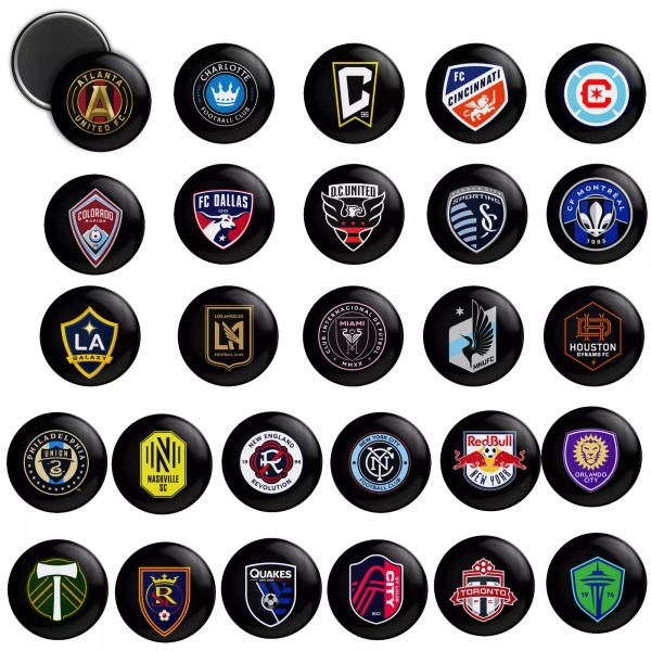 MLS Logo Collector Magnets 2.25" FULL SET/ALL TEAMS, Football-Socce