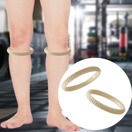 Milageto 2x Patellar Support Strap Protector Outdoor Sports Non Slip Band Knee Patella Stabilizer for Gym Soccer Training Volleyball, skin color