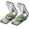 2 Pack Pill Splitter, Adjustable Pill Cutter, Stainless Steel Cutting