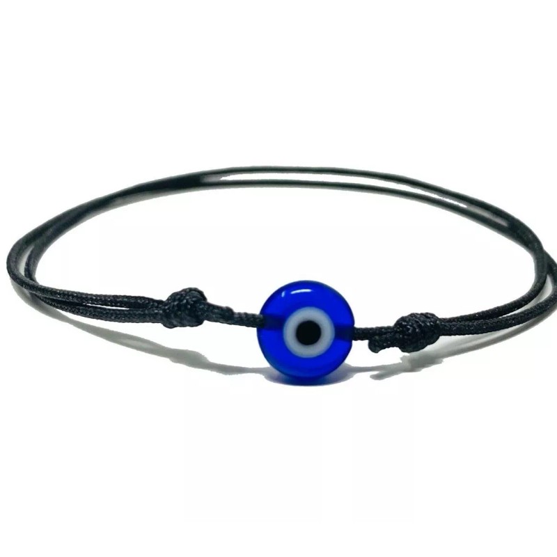 Luck Strings Men Evil Eye Black String Bracelet Blue Evil