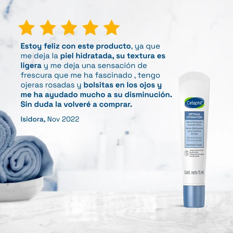 Sérum Contorno De Ojos Optimal Hydratation 15ml Cetaphil Seca, Sensible