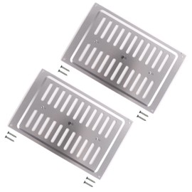 TERF® 9'' X 6'' Open and Close Adjustable Aluminium Air Vents 9'' X 6'' (225mm X 150mm) Double Brick Hit & Miss Sliding Adjustable Ventilation Plate Grille Cover including Fixing Screw - Pack of 2