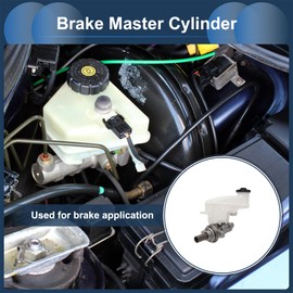 INFINAUTO Brake Master Cylinder with Reservoir No.472010D260 for Toyota Yaris 2006-2014 Hydraulic Master Cylinder Silver Tone White Aluminum Alloy Plastic 1 Pcs