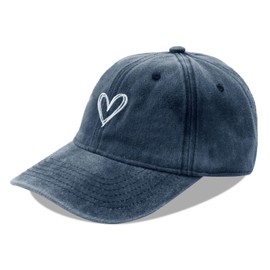 YAMEIZE Vintage Cotton Washed Baseball Cap - Unisex Adjustable Dad Hat Sport Golf Hat Sun Cap Driving Outdoor for Women Men, Navy Blue, One Size