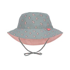 LÄSSIG Baby Children's Sun Hat Beach Hat Summer Hat Sun Protection Children's Hat Baby Hat Reversible Breathable UV Protection 50+/Splash & Fun Sun Protection Bucket Hat Seal, 03-06 Months