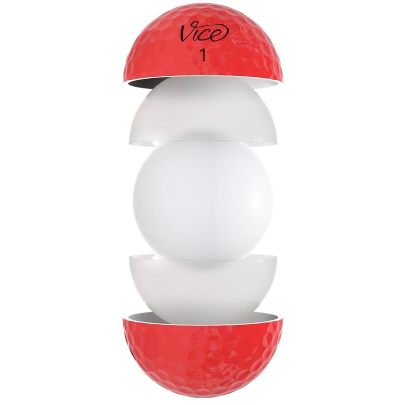 Vice Golf Pro Golf Balls, Red (One Dozen)