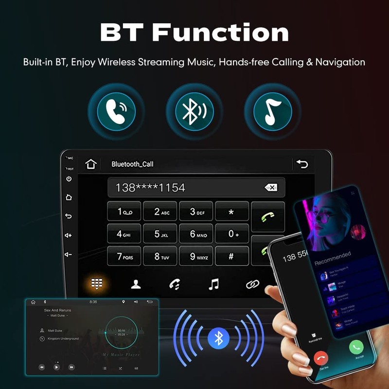 [4G 64G] Android Car Stereo FM Radio Carplay Android Auto