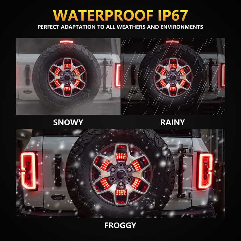 Riasdy Spare Tire Brake Light for Ford Bronco 2021 2022