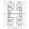 Emuca - Invisible Hinge for Access Doors, Set of Two