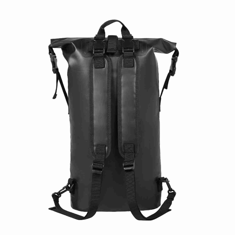 Waterproof Backpack Heavy Duty Roll-Top Closure Swim Bag with Front-Zipper