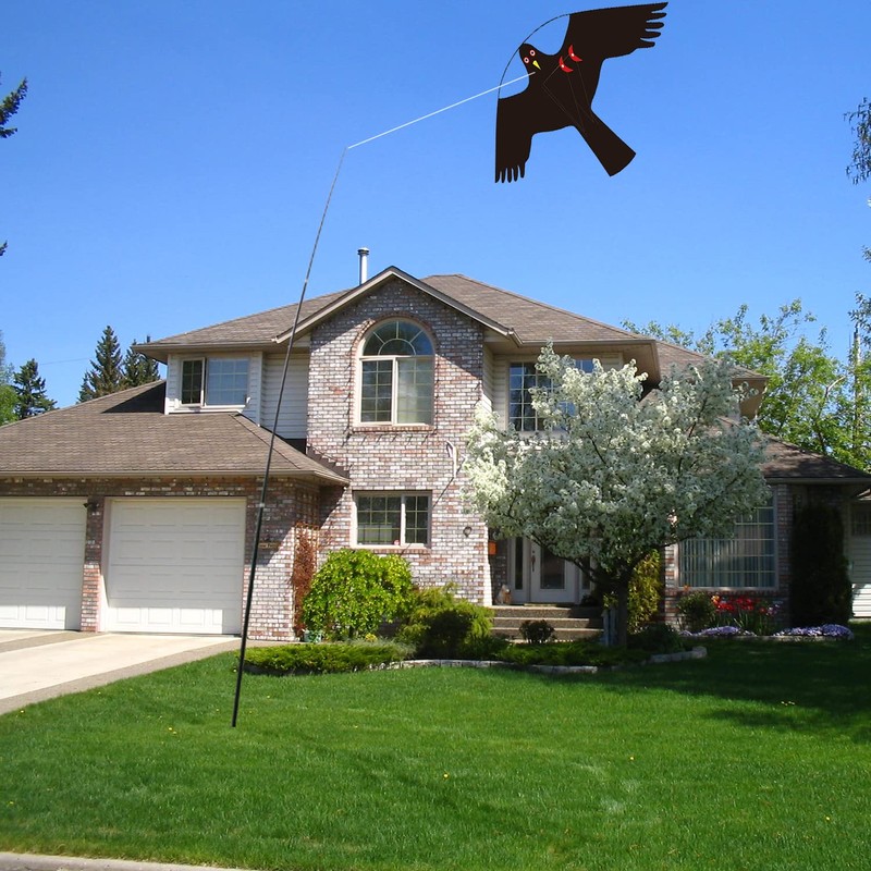 Flerigh Bird Hawk Flying Kite Without Pole for Crops Farm