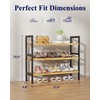 Bamboo Shoe Rack for Entryway, 27.5" x 9.8" x 25.6",
