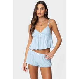 Buffy Babydoll Tank Top - Color: LIGHT BLUE, Size: XL