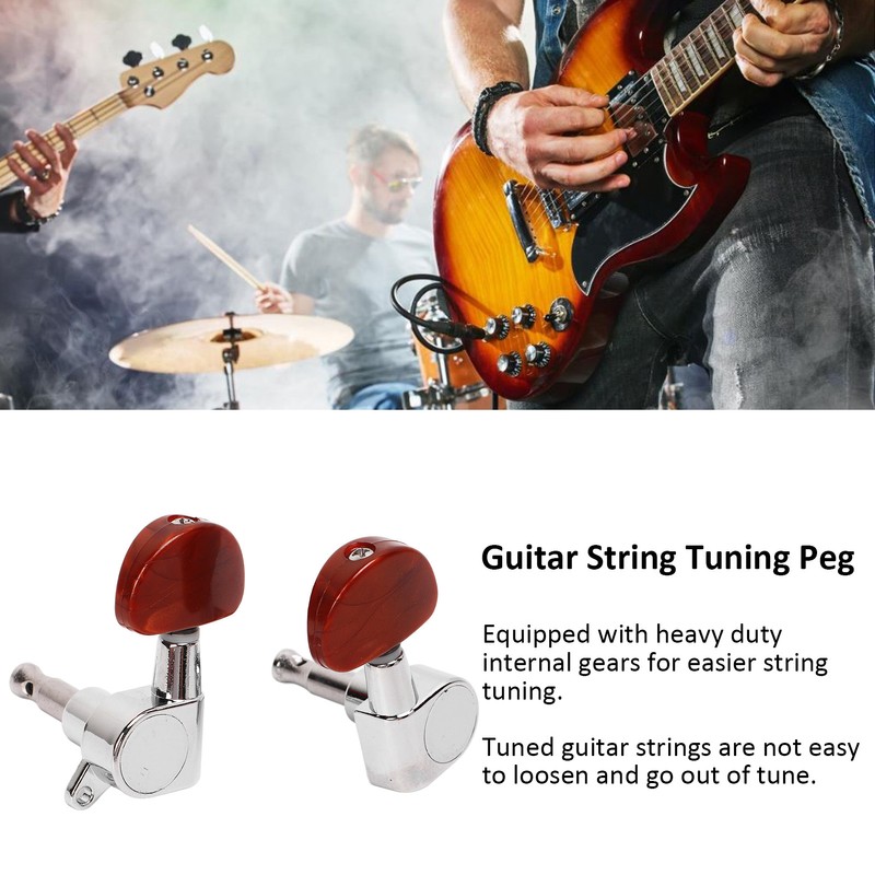 6Pcs Guitar String Tuning Peg 3 Left 3 Right Sealed