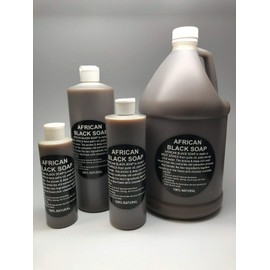 Kyabo African Black Soap - Liquid Soap 16 Oz - 100% Natural Soap from Ghana - African Shea Butter Soap - Bulk Liquid Soap