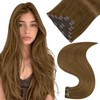 Easyouth Double Weft Clip Extensions Clip-In Straight Extension for Women