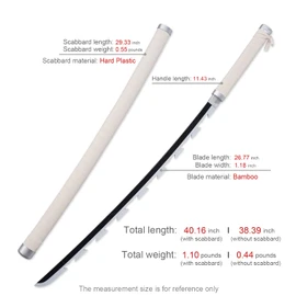Zisu Anime Inosuke Sword, About 41 inches, Hashira Pillars & Protagonist Sword, Anime Original Texture (Beige-Inosuke)
