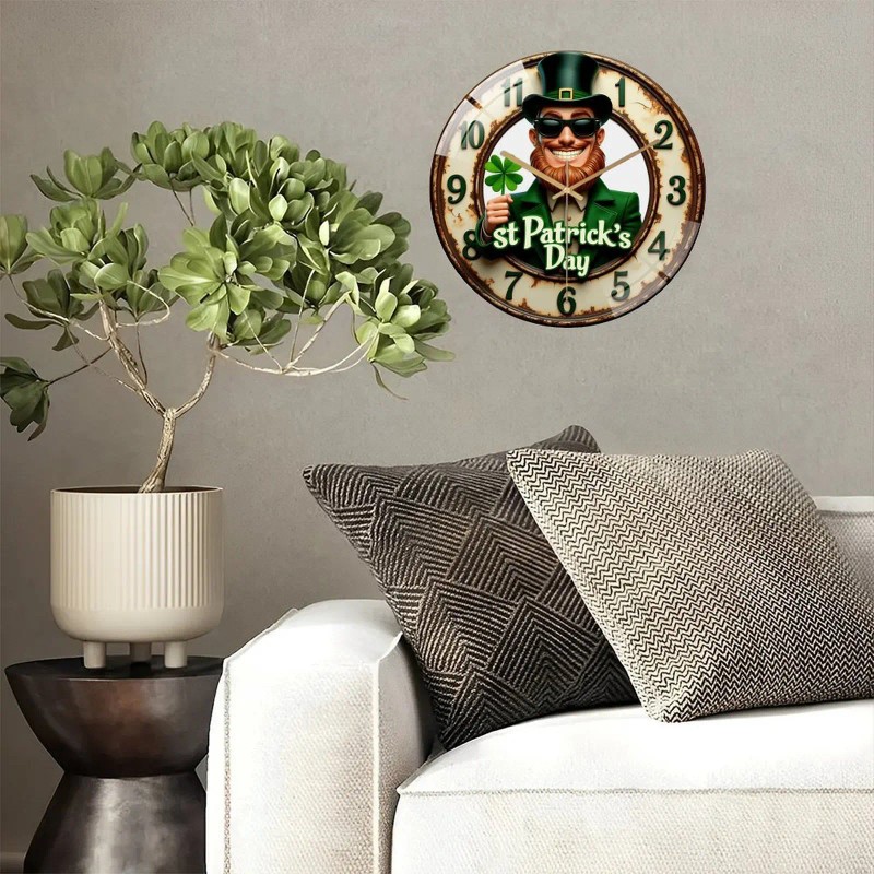 30cm Diameter Glass Wall Clock that Makes a Subtle Yet