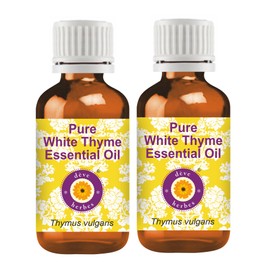 dève herbes Pure White Thyme Essential Oil (Thymus vulgaris) Natural Therapeutic Grade Steam Distilled 300ml (10 oz)