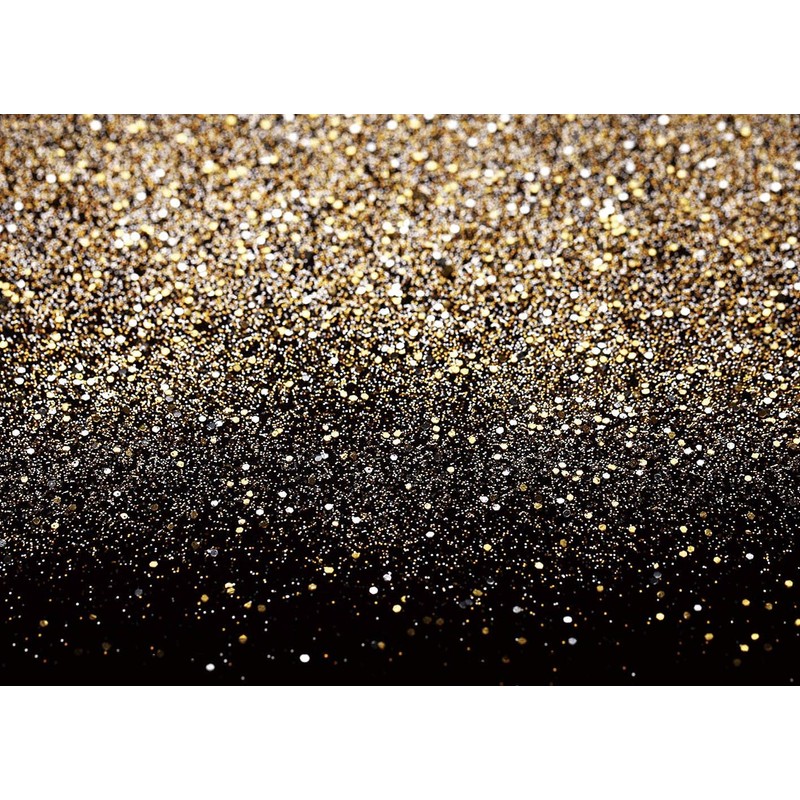 RUINI Black Gold Glitter Sequin Spot Backdrops (Not Glitter) Starry