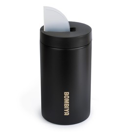 Yerbero in acciaio inox 304 con beccuccio versatore - Dispenser per Yerba Mate, contenitore antiruggine, design elegante e durevole, ideale per i tuoi mates argentini, capacità 250 g, colore nero